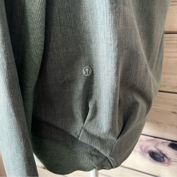 Lululemon To Class Textured Green Button Down Double Collar Cardigan Jacket - Picture 11 of 15